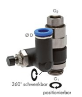 Amortizor de zgomot cu supapa de verificare pivotata