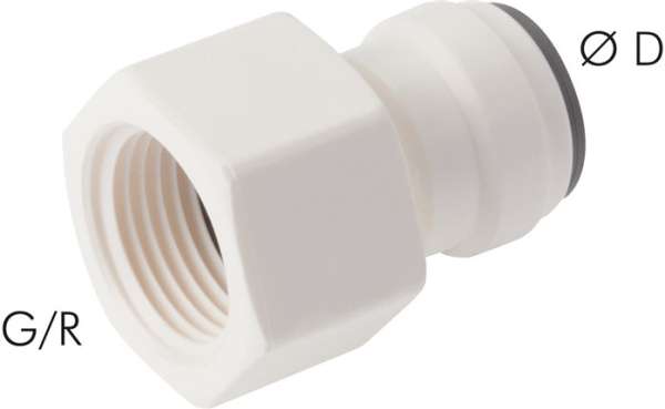 Racord push in cu filet interior  G 1/2"-3/8" (9.52 mm)
