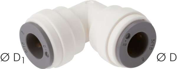 Racord push-in cot 5/16" (7.94 mm)-1/4" (6.35 mm)