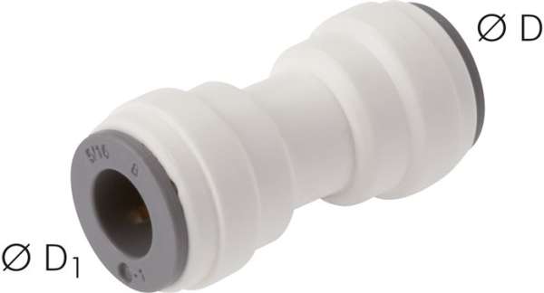 Racord push in drept 1/2" (12.7 mm)-3/8" (9.52 mm)