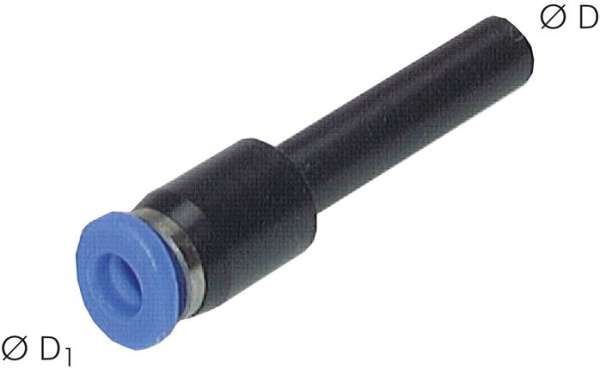 Reductie 6mm plug / push inniplu x 4mm , IQS mini