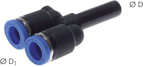 Racord push in Y 8mm plug /push , 8mm 