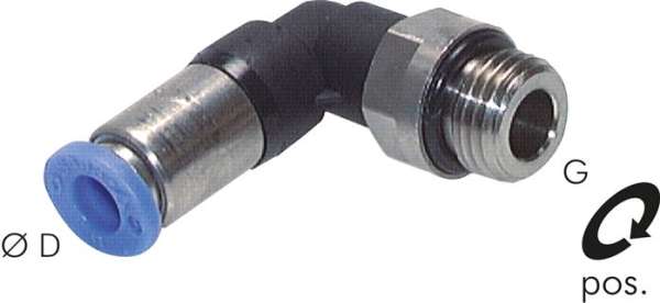 Racord Push-in cot cu autoblocare  M 5-6mm