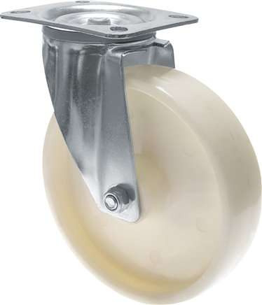 Roata industriala din plastic, 80mm, cu suport rotativ