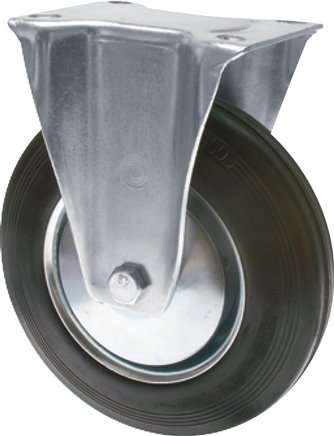 Roata industriala din cauciuc solid,160mm, cu suport fix