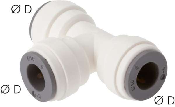 Racord push in T 8mm, IQS-LE (EPDM)