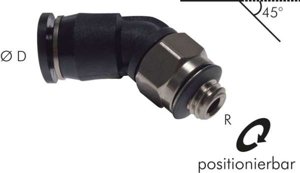 Racord push-in 45° R 1/8"-4mm, IQS mini
