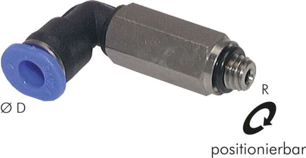 Racord push-in,lung R1/8"-4mm, IQS mini