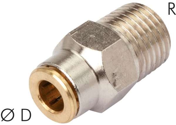 Racord push-in presiune inalta R 1/8"-6mm