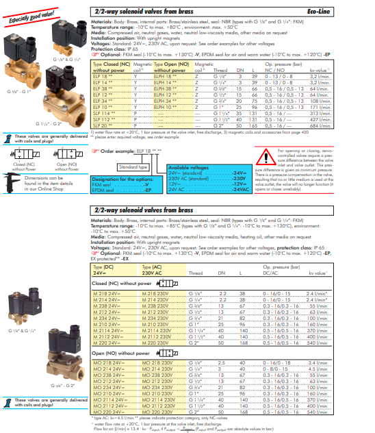 Electrovalva alama 2/2  G2", 24 V AC, Eco