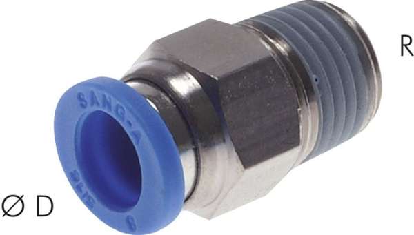 Racord push-in drept R 1/2"mm-8mm, IQS standard