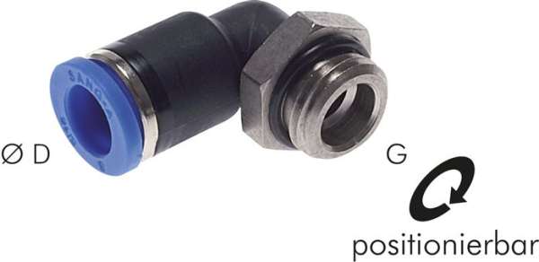 Racord Push in cot M 3-4mm,IQS standard