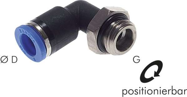 Racord push-in cot G 3/8"-10mm, IQS standard