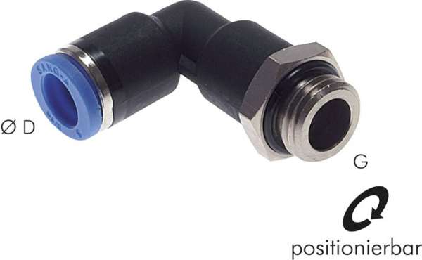 Racord push-in, lung G3/8"-8mm, IQS standard