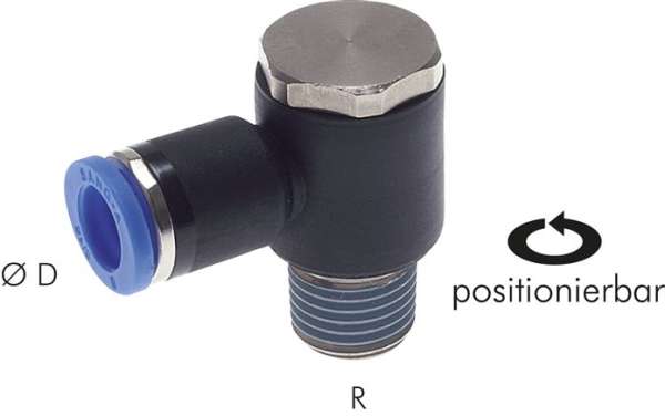 Racord push-in cot R 1/8"-6mm, IQS standard