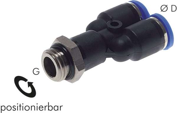 Racord push-in Y G 1/2"-10mm,IQS standard