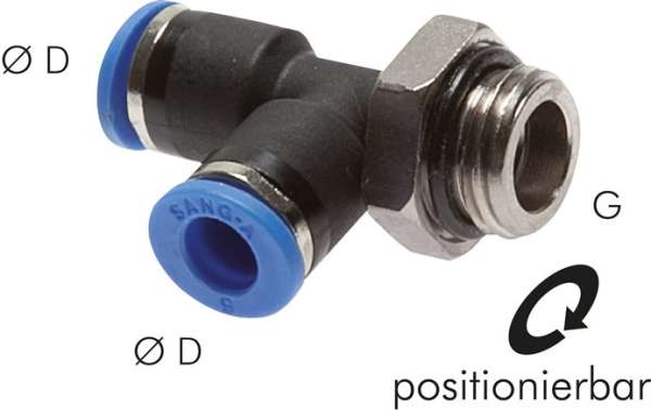 Racord push-in T M 3-3mm, IQS standard