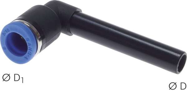 Racord push-in cot, lung  6mm  niplu push-in