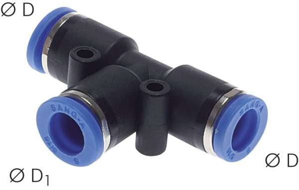 Racord push-in T 10mm-6mm,IQS standard