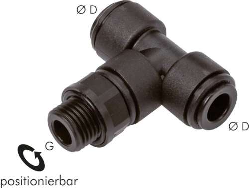 Racord push-in T  G 3/8"-10mm,IQS-FDA