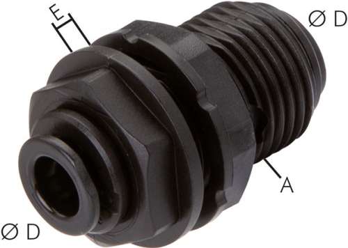 Racord push-in impingere in panou 12mm,IQS-FDA