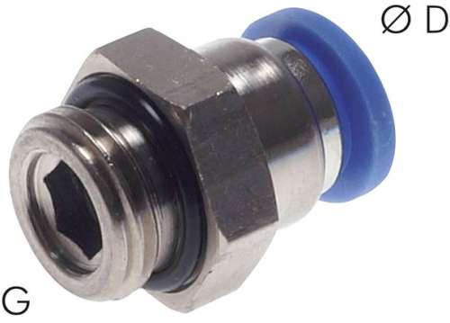 Racord push-in drept G 1/8"mm-6mm, IQS standard