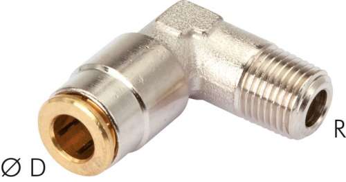 Racord push-in L - inalta presiune - M 6 (conic)-6mm