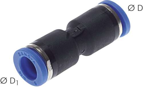 Racord push-in drept 16mm-12mm, IQS standard