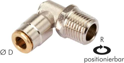 Racord push-in L - presiune inalta - M 6 (conic)-6mm