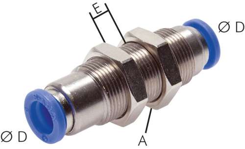 Racord push-in panou, cu autoblocare  10mm