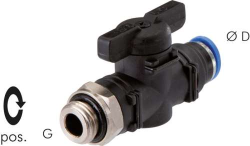 Robinet push-in G 1/4"-6mm, IQS standard