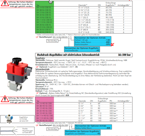 Actuator electric din otel, G 1", 24 pana 240 V