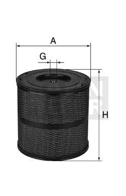 Filtru EDM -MANN-H 34 1070/20 - dimensiune: H34.1070/40 Ø 340 x Ø 45 x 300 mm; 3-5 µm