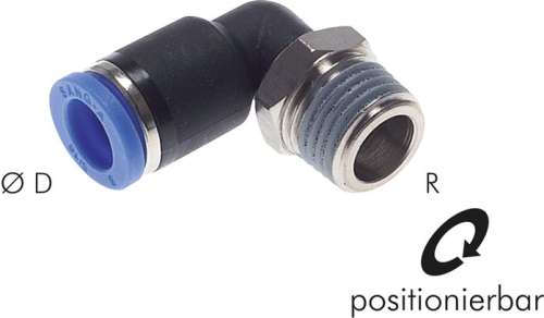 Racord push-in L 8mm, IQS standard