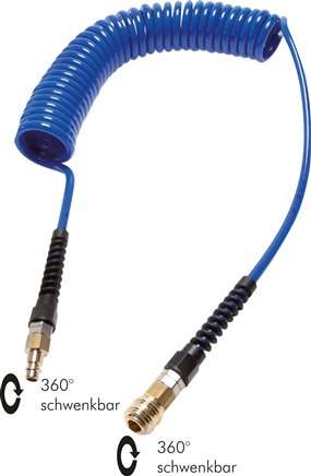 Tub spiral PUR cu cuplaj rapid 12 x 8mm , 6,0mtr. 