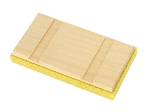 REZERVA DRISCA DIN LEMN 14X25 CM PTR. FATADE CU BAZA POLIURETANICA GALBENA 